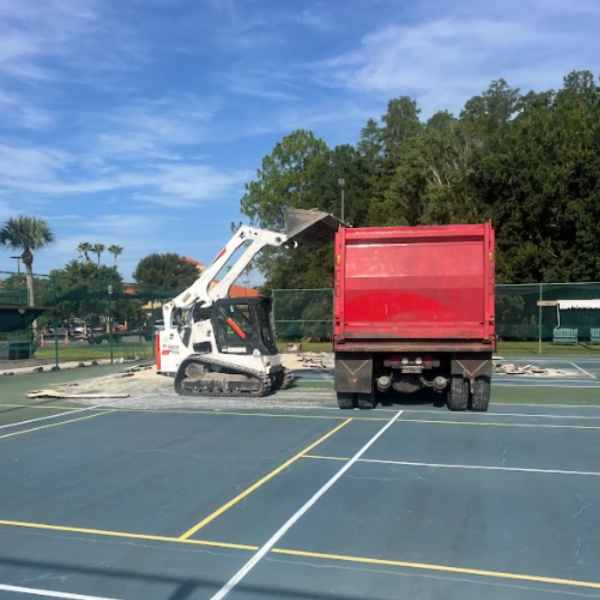 Tennis Court Demolition & Clean Hauling